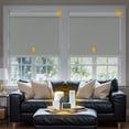thumbnail image 1 of Keego Smart Motorized Roller Shades Work with Wi-Fi Intelligent Sensor Shades with Remote Window Blinds work with Alexa Google for Smart Home Office,44"Wx60"H(Gray, Blackout), 1 of 7