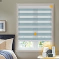 thumbnail image 1 of Keego Smart Motorized Zebra Shades Work with Wi-Fi Intelligent Sensor Shades with Remote Window Blinds work with Alexa Google for Smart Home Office,28"Wx68"H(SodaBlue, Light Fithering), 1 of 7