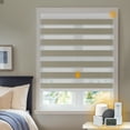 thumbnail image 1 of Keego Smart Motorized Zebra Shades Work with Wi-Fi Intelligent Sensor Shades with Remote Window Blinds work with Alexa Google for Smart Home Office,30"Wx60"H(BurlyWood, Blackout), 1 of 7
