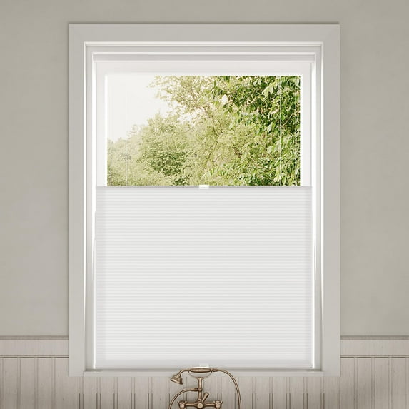 Keego Top Down Bottom Up Cellular Shades Cordless Honeycomb Blinds 9/16" Single Cell Thermal Insulated Window Shades for Indoor Windows (Gray Sheen-Light Filtering, 62"W x 72"H)