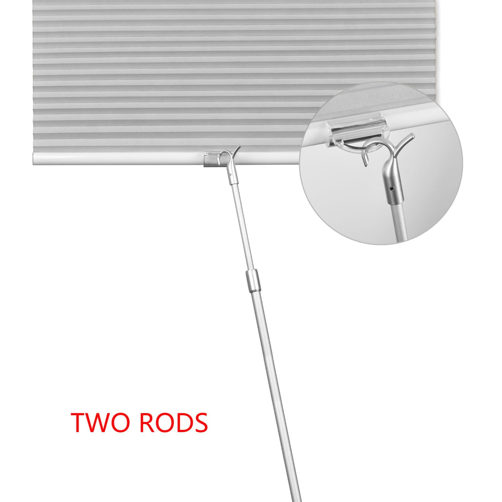 Keego Tension Rod Blinds Draw Rod for Cordless Cellular Shades, 13