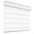 thumbnail image 1 of Keego Zebra Blinds Blackout Shades Dual Layer Roller Shades, White, 23W x 36H, 1 of 9