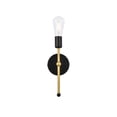 thumbnail image 1 of Keely 1 light black and brass wall sconce, 1 of 3