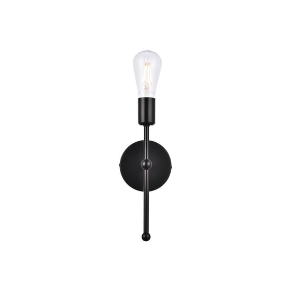 Keely 1 light black wall sconce