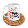 thumbnail image 1 of Keely's Anniversary Coffee Mug Gift for Her, Sentimental, Ceramic Cup, Red, Black and White, Together Forever, 11 oz, 1 of 6