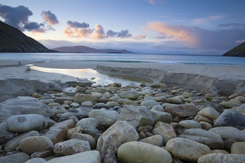 Keem Strand Achill Island Co Mayo Ireland Scenic View Of Keem Strand At Early Morning Canvas Art - Gareth McCormack Design Pics (18 x 12)