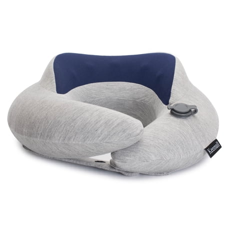 Keemall Inflatable Travel Pillow - Airplane Pillow for Neck and Head Support - Soft, Lightweight, Machine-Washable Inflatable Travel Neck Pillows for Airplanes
