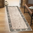 thumbnail image 1 of Keen Home Design Machine Washable Area Rugs with Non-slip Backing, Ideal for Hallway, Living Room, Bedroom, Kitchen and Laundry Room, Vintage Moroccan and Low Pile Rug - ( 2'6'' x 10'), 1 of 9