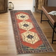 thumbnail image 1 of Keen Home Design Machine Washable Area Rugs with Non-slip Backing, Ideal for Hallway, Living Room, Bedroom, Kitchen and Laundry Room, Vintage Moroccan and Low Pile Rug - ( 2'6'' x 12' ), 1 of 9