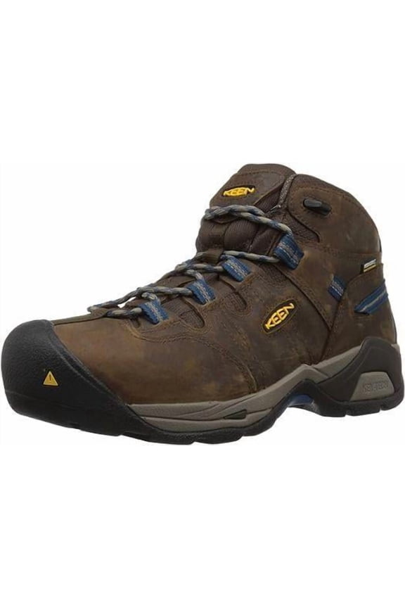 Men's Detroit XT Waterproof Work Boot Mid Steel Toe Brown 12 D(M) US
