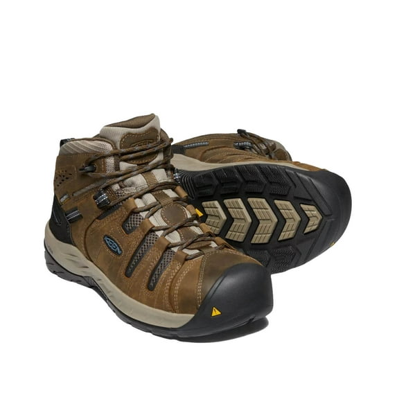 Keen Men's Flint Ii Waterproof Work Boot Steel Toe Brown 10.5 EE US