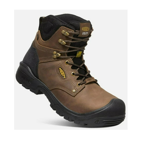 Keen Men's Independence 8" Work Boot Round Toe Brown 10.5 D(M) US