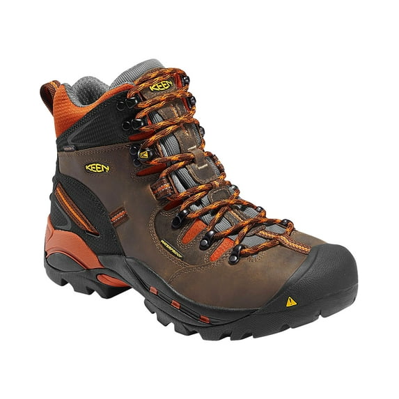 Keen Men's Pittsburgh Mid Waterproof Boot Round Toe Brown 13 D(M) US