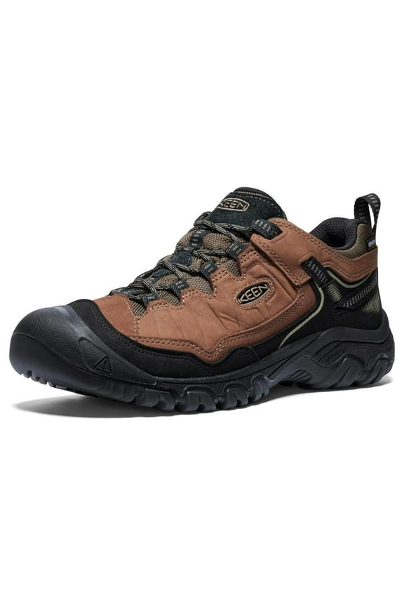 Men's Targhee 4 Low Waterproof Hiking Shoe, Bison/Black, Size 12