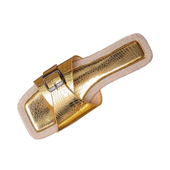 Keen Sandals For Women Spring And Summer Buckle Comfortable Beach Flat Sandals Plus Size Casual Sandals Flat Sandals For Women Size 7 - Gold