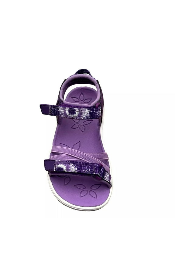 Toddler Girls Outdoor Sandal Size 8 Purple Multi Adjustable Water Friendly