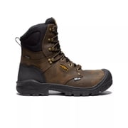 Keen Utility Men's Independence 8-Inch Leather Waterproof Composite Toe Work Boots, Dark Earth/Black, Size M 12