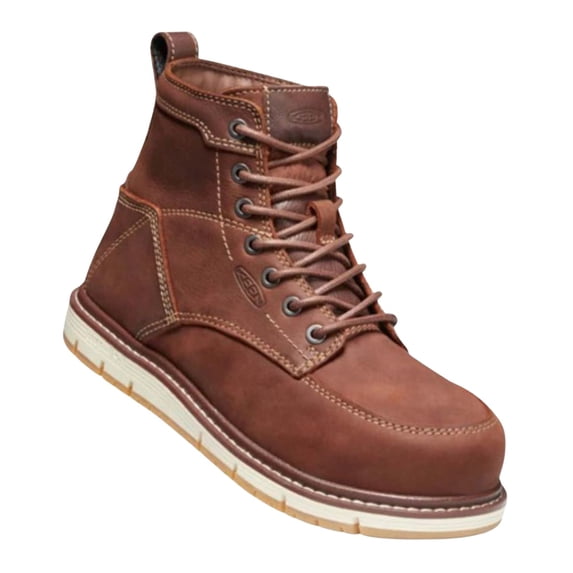 Keen Women's San Jose Work Boot Aluminum Toe Brown 5.5 W US