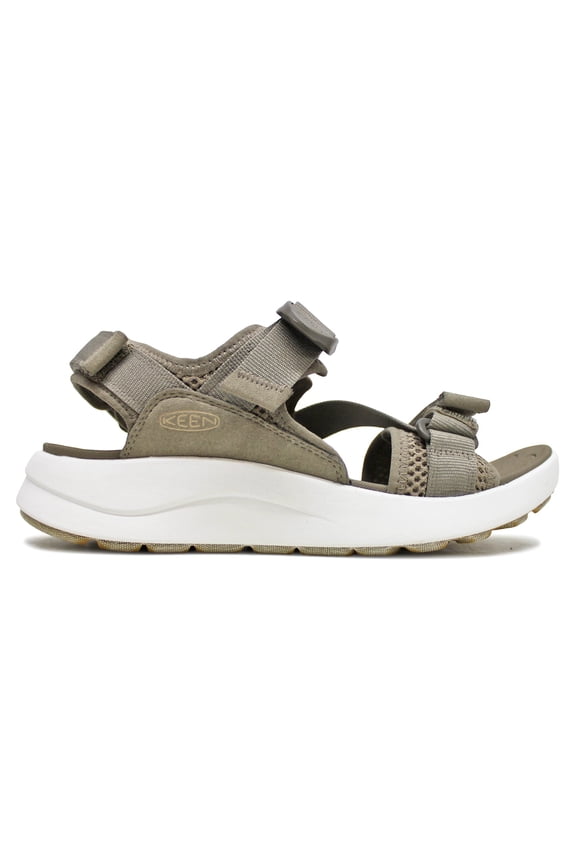 Womens Elle Sport Backstrap Synthetic Textile Brindle Star White Sandals 7.5 US