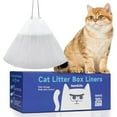 thumbnail image 1 of Cat Litter Box Liners with Drawstring Jumbo 36.6*19.7in 20 Count -Recycled Ocean Plastic - 2mil Thick Leak-Proof Litter Bags, 1 of 1