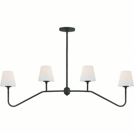 KEE-A3004-BF-Crystorama Lighting-Keenan - 4 Light Chandelier in Classic Style - 48 Inches Wide by 15 Inches High-Black Forged Finish