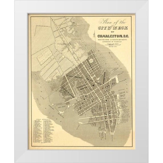 Keenan, William 15x18 White Modern Wood Framed Museum Art Print Titled - Charleston, South Carolina, 1844