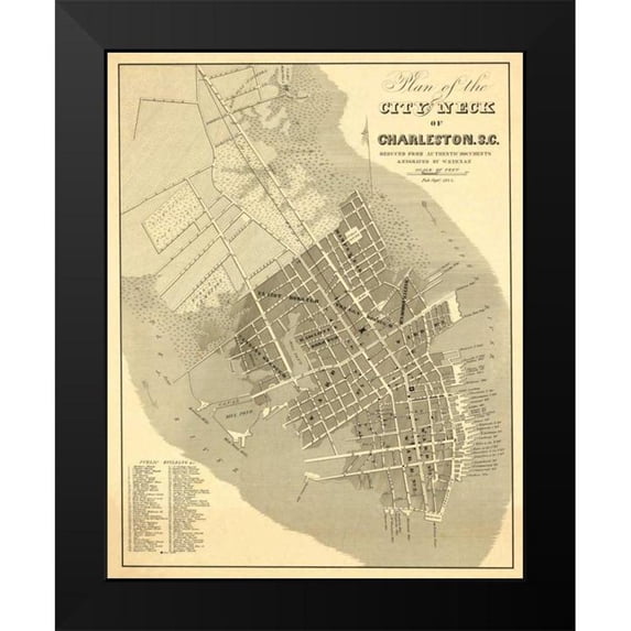 Keenan, William 20x24 Black Modern Framed Museum Art Print Titled - Charleston, South Carolina, 1844