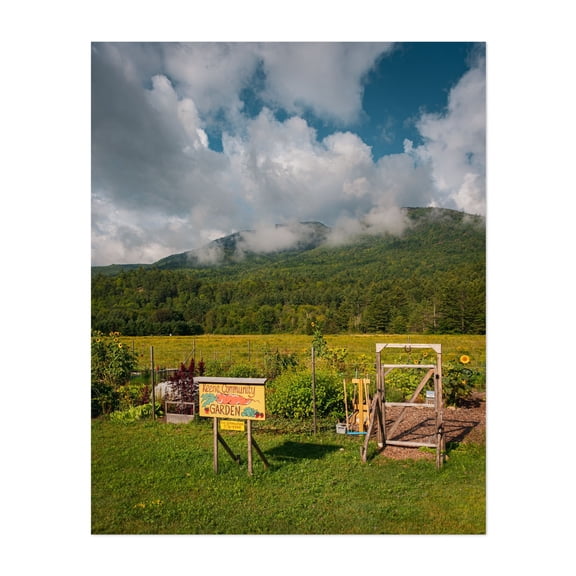 Keene Community Garden - Keene Valley New York Photography Unframed Wall Art Print 8 x 10 inches