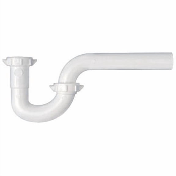 Plumb Pak Keeney 400WK 1.25-in. x 1.5-in. Plastic P-Trap with Reducing Washer, White, 1-1/2-Inch or 1-1/4-Inch by 1-1/2-Inch