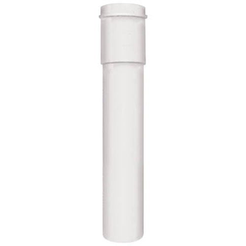 Plumb Pak PVC Extension Tube - Durable, Solvent Weld - 1.5 in x 12 in, White