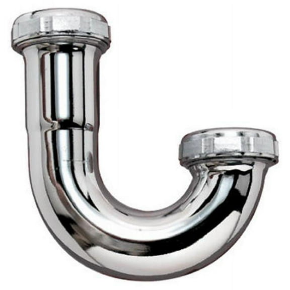 Plumb Pak J-Bend 1-1/4 In. Chrome Plated Brass - Easy Installation - Silver, 7.38" x 2" x 10.56"