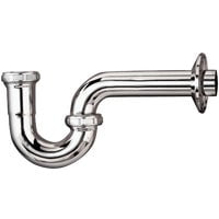 Chrome-Plated Brass 1-1/4 Inch P-Trap with Flange