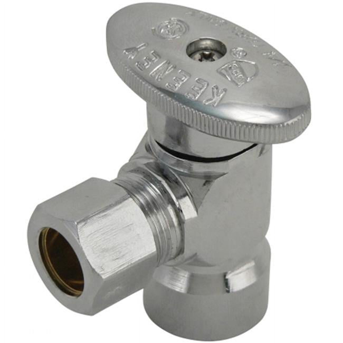 Keeney 1/2 in. FIP in. X 7/16 in. Compression Brass Angle Valve