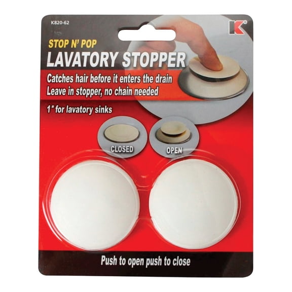 Keeney 1 in. White Rubber Lavatory Pop Up Stopper