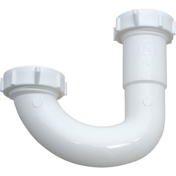 Keeney 10200WK 1-1/4-Inch by 1-1/4-Inch J-Bend, White