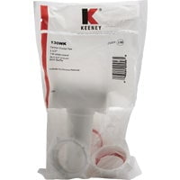 White Polypropylene Slip Joint Center Outlet Tee and Tailpiece