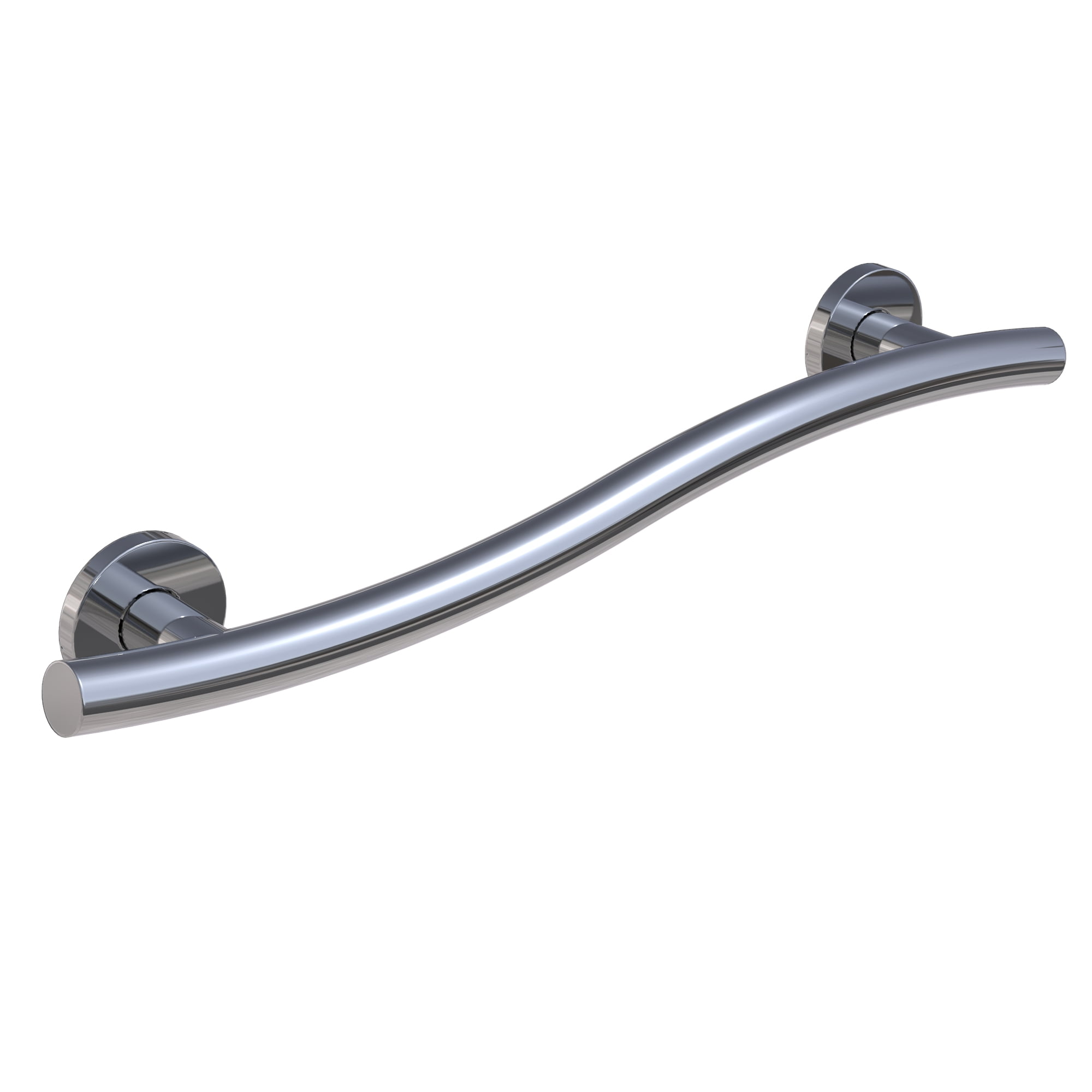 Keeney 2022-24PC  Wave Designer Grab Bar, Polished Chrome, 24 Inch