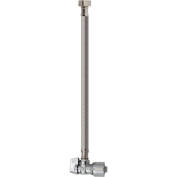 Keeney 2622PCPOLFL20K Quick Lock Valve, 5/8 in Compression, Stainless Steel