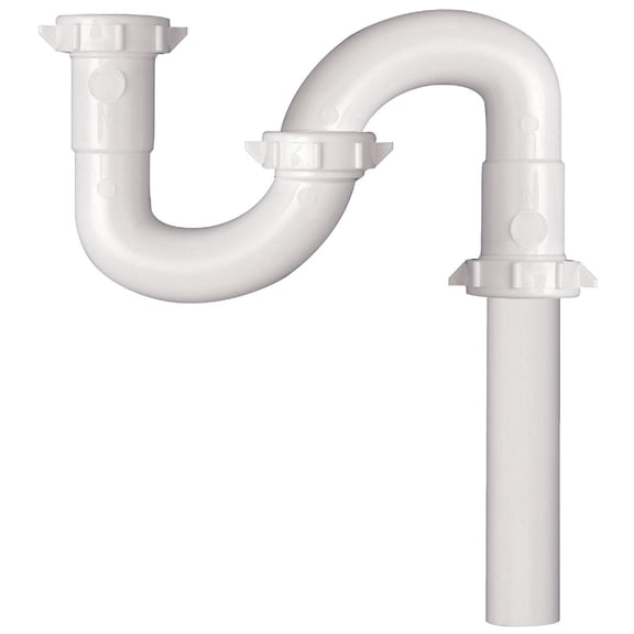 Keeney 270WK 1-1/4-Inch by 20-1/2-Inch Lavatory Sink S-Trap, White