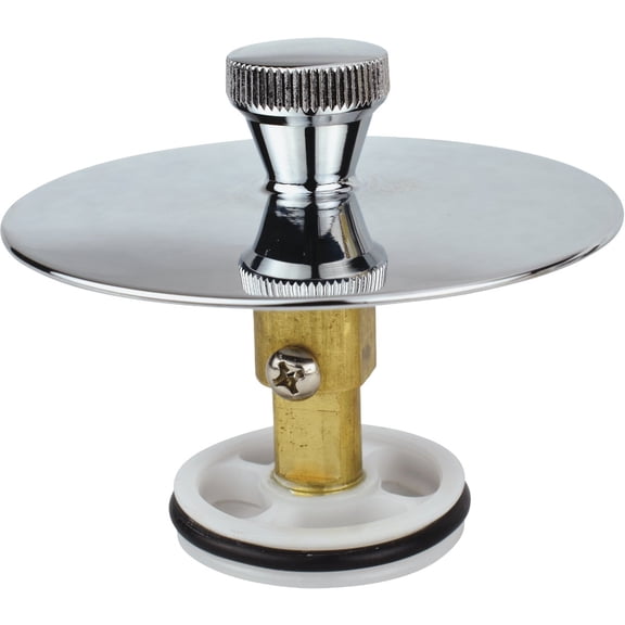 Keeney K826-36PC Universal Drain Stopper, Plastic, Polished Chrome, For All Drain
