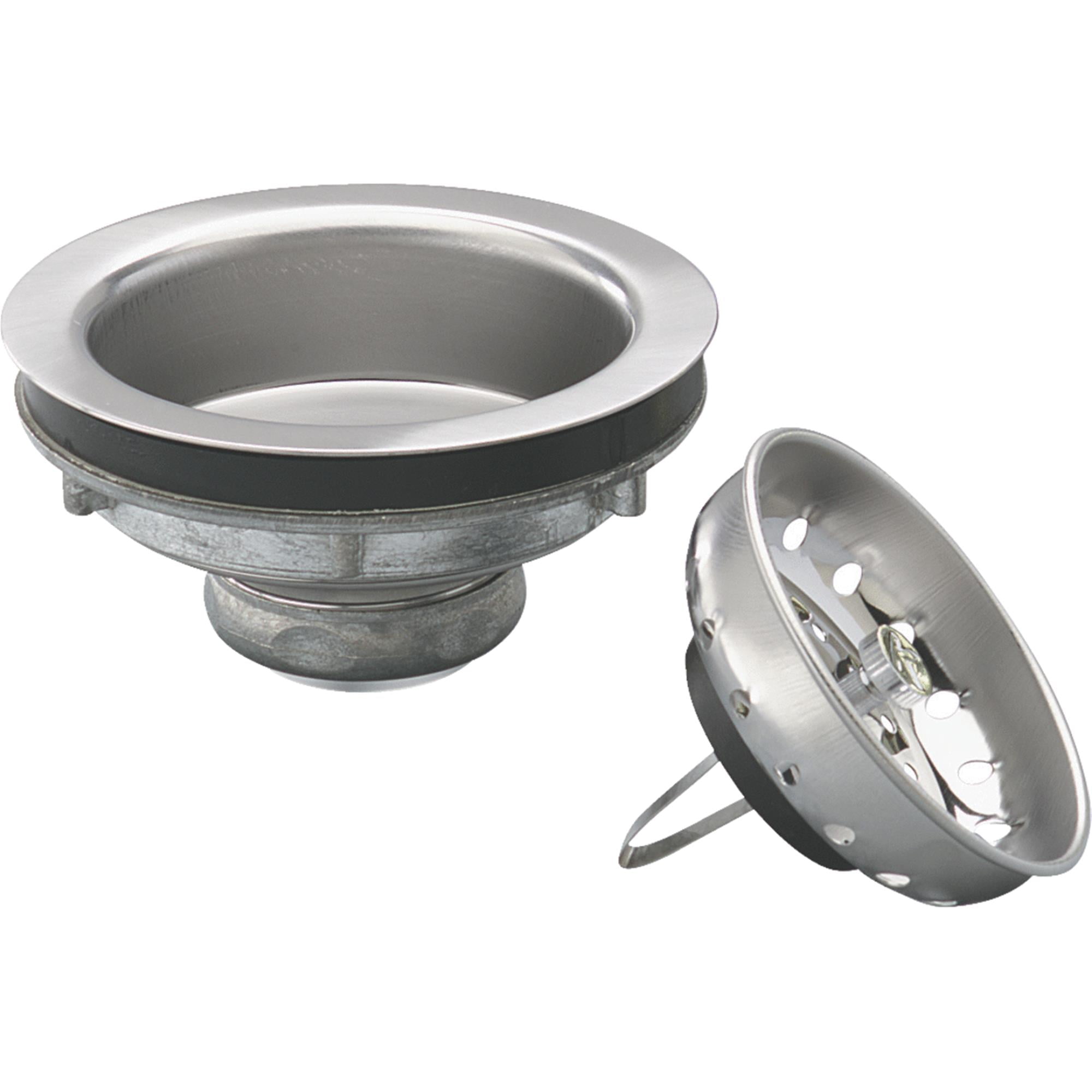 Stainless Steel Sink Basket Strainer Assembly for 3.5" to 4" Drains