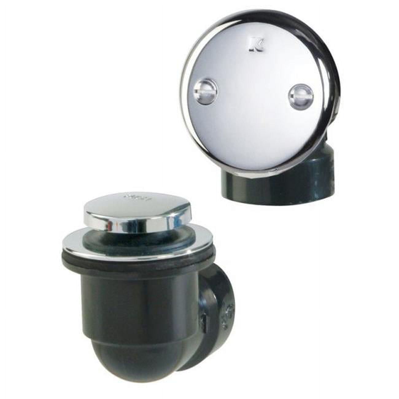 Keeney Foot Lok Stop 11/2 in. D Chrome Plastic Bath Drain Half Pack