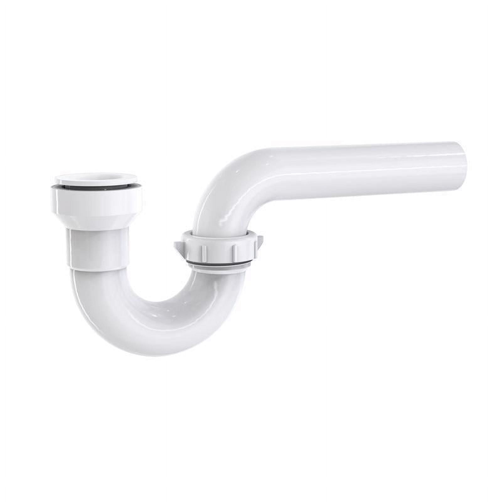 White Plastic Push-to-Connect Kitchen Sink P-Trap