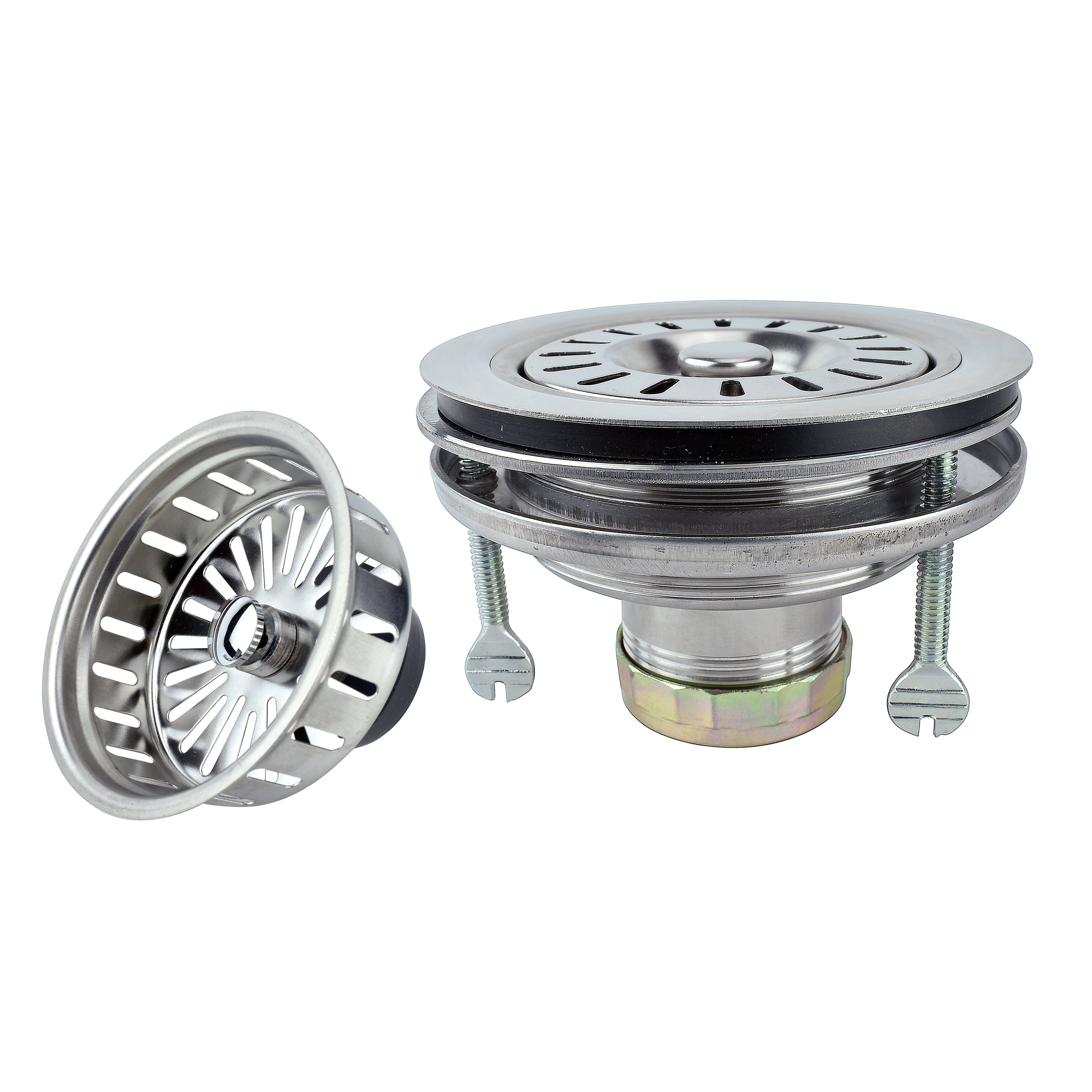 Keeney K5416TF Glass-Friendly Flat Top Kitchen Sink Strainer, Stainless Steel