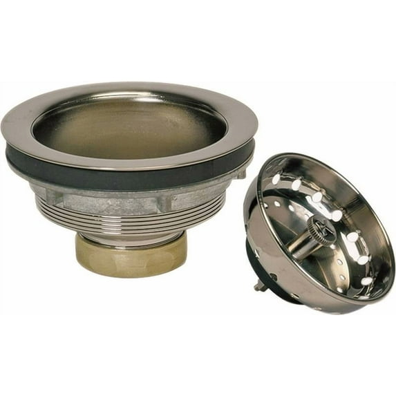 Keeney K5435DSBN Basket Strainer with Fixed Post Stainless Steel Brushed Nickel