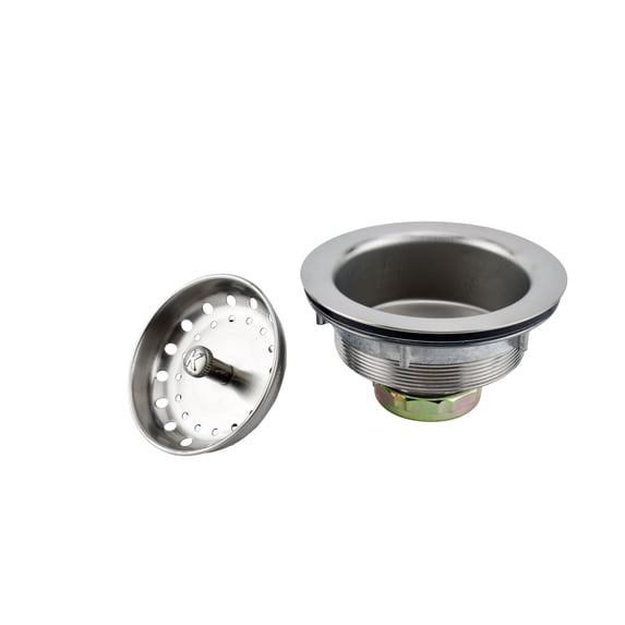 Keeney K5435DSSS Stainless Steel Fixed Post Kitchen Sink Strainer, Stainless Steel