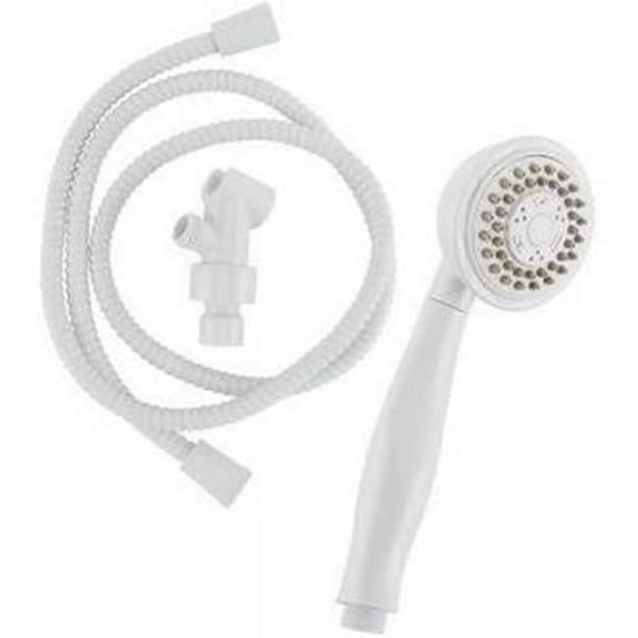 Keeney K742WH Stylewise 3 Function Handheld Shower Kit, White