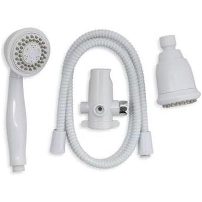 KEENEY 3-Function Handheld Shower - White With 60" Hose