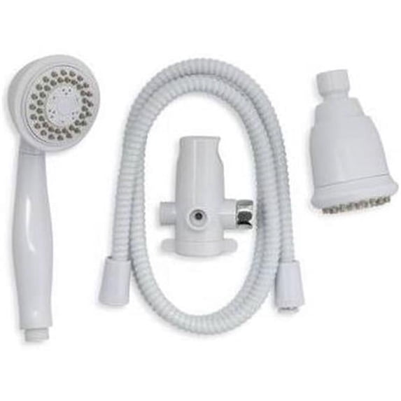 Keeney K750WH Stylewise 3 Function, 3 Way Shower Head Kit, White