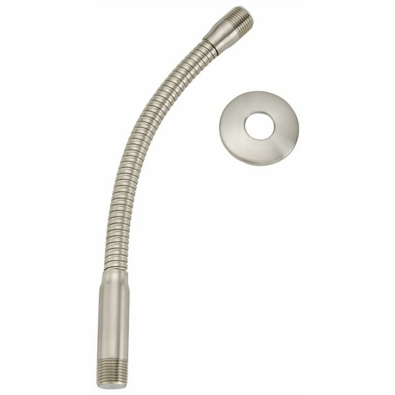 Keeney K780BN Stylewise Flexible Shower Arm with Flange, Brushed Nickel